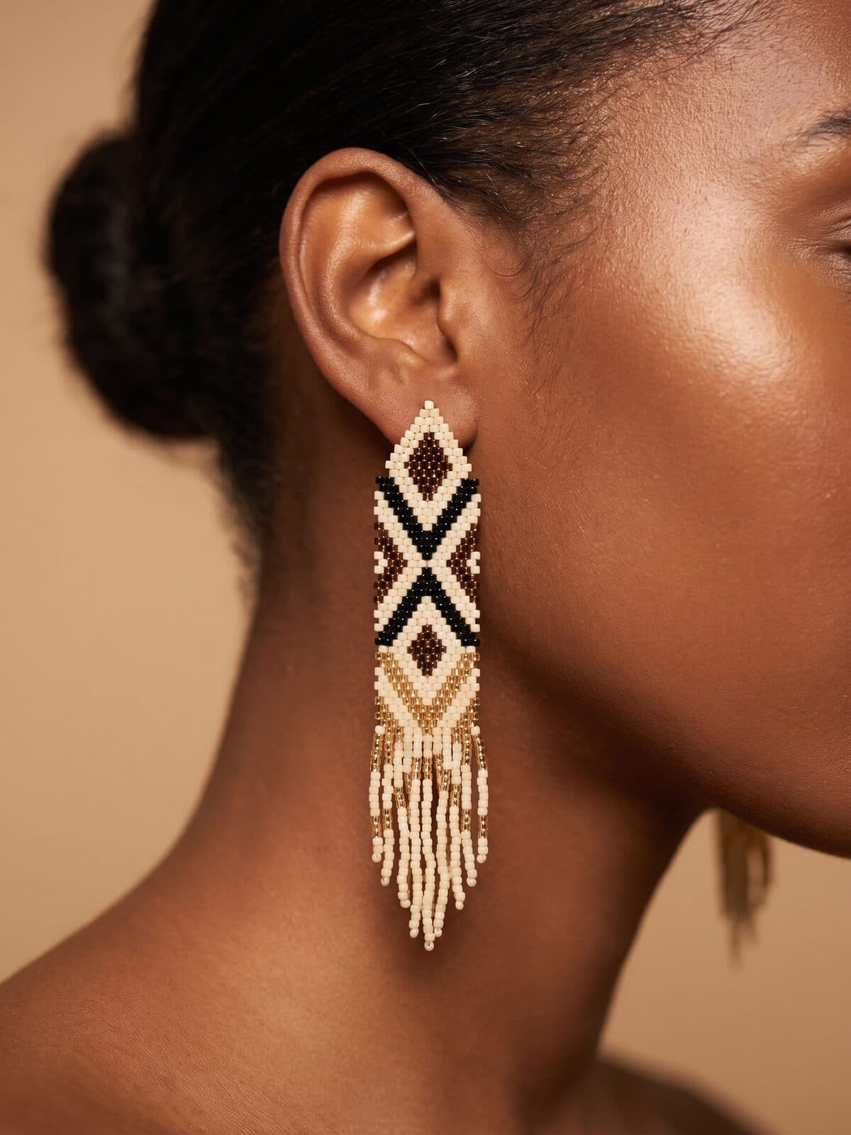 Arete Rombo Imperial en cristal miyuki - Amara Accesorios