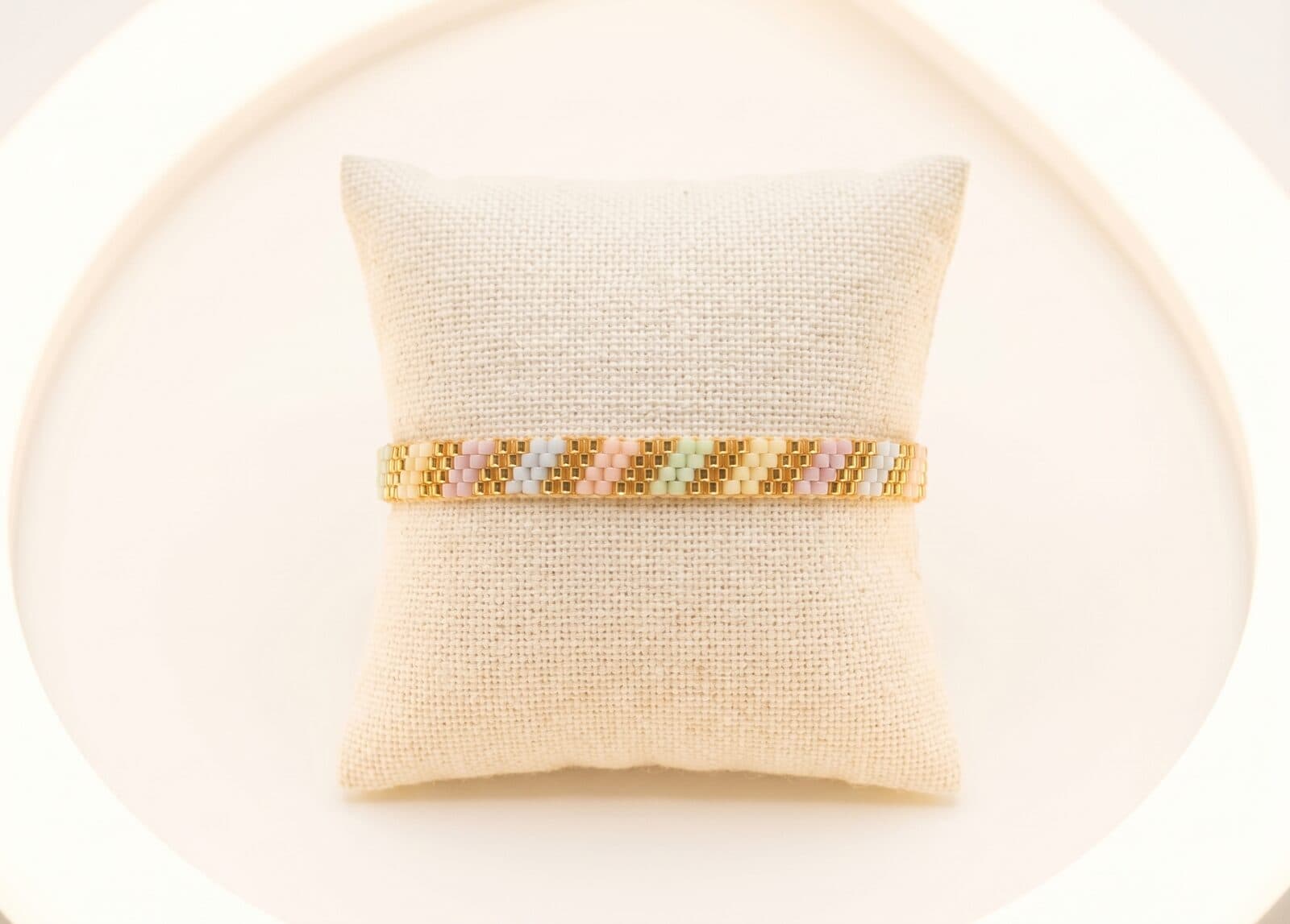 Pulsera Oblícua Pastel en cristal miyuki - Amara Accesorios