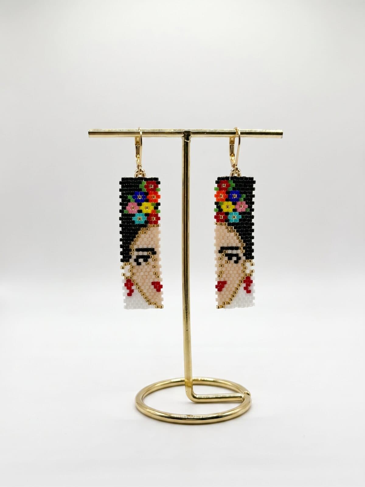 Arete Frida Kahlo en cristal miyuki - Amara Accesorios