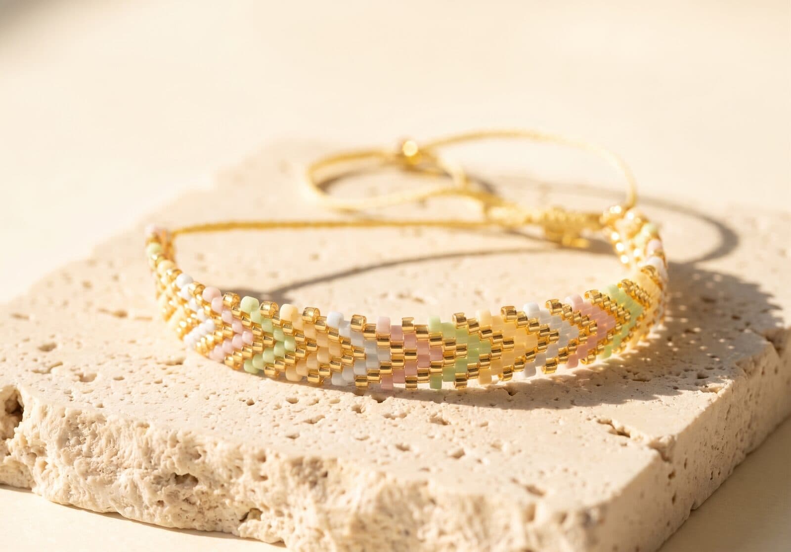 Pulsera Espiga Pastel en cristal miyuki - Amara Accesorios