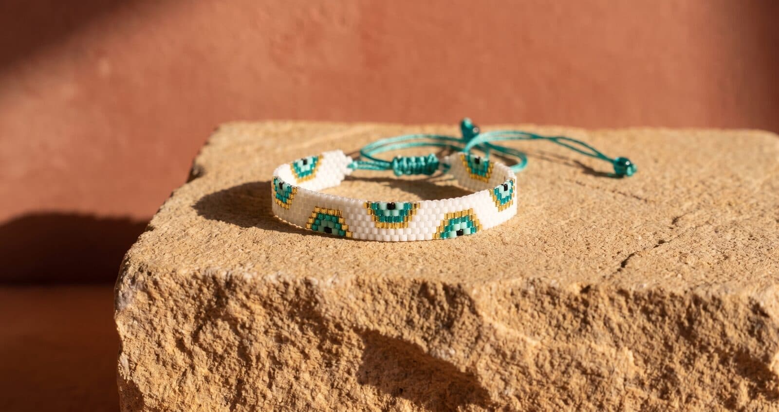 Pulsera Ojo Turco 6 Líneas Turquesa en cristal miyuki - Amara Accesorios