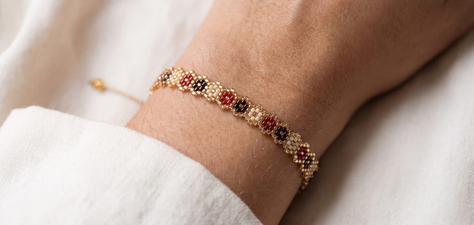 Pulsera Flores Chakra Tres Colores en cristal miyuki - Amara Accesorios